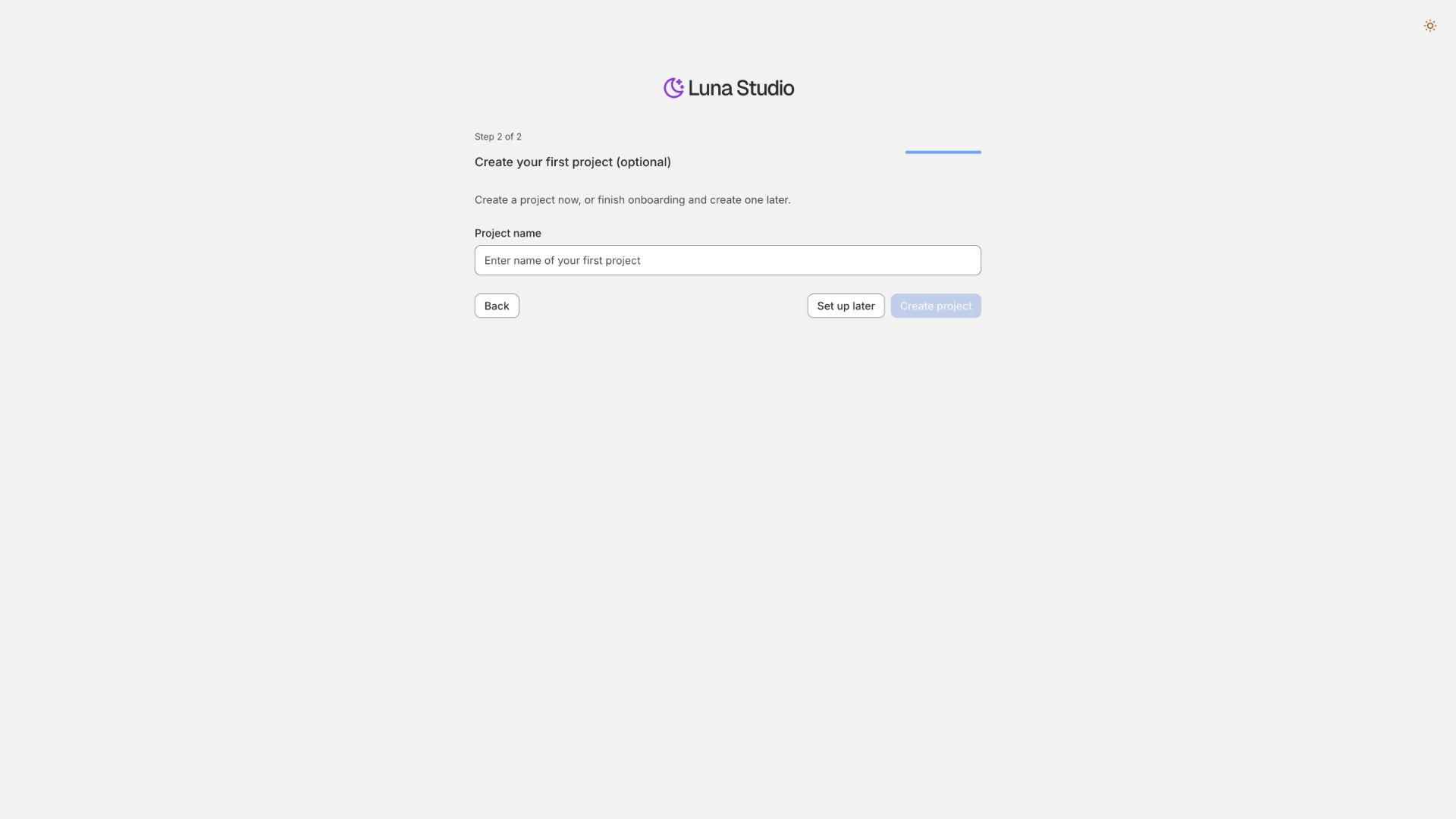Onboarding step 2