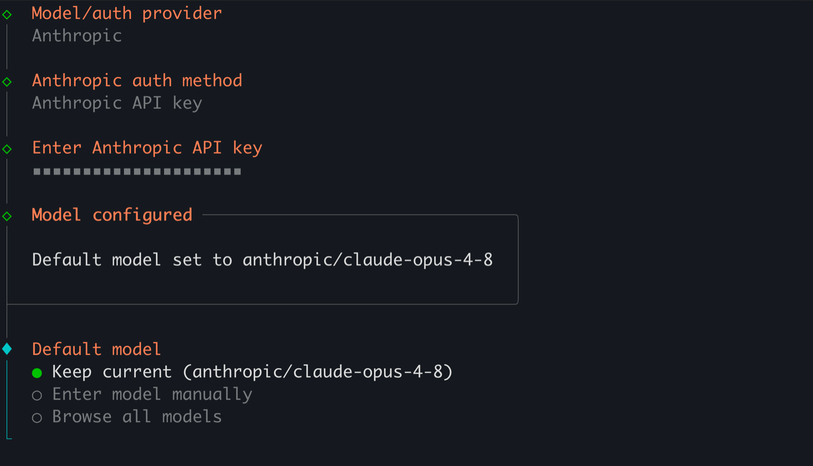Claude model picker