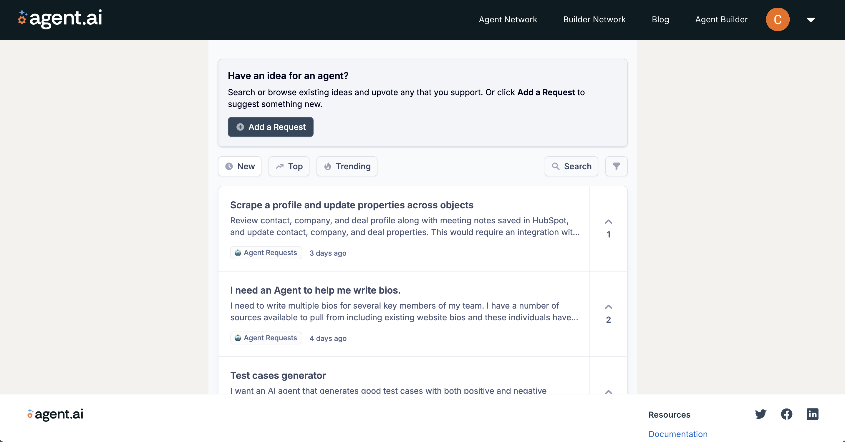 Request Agent 1 Pn