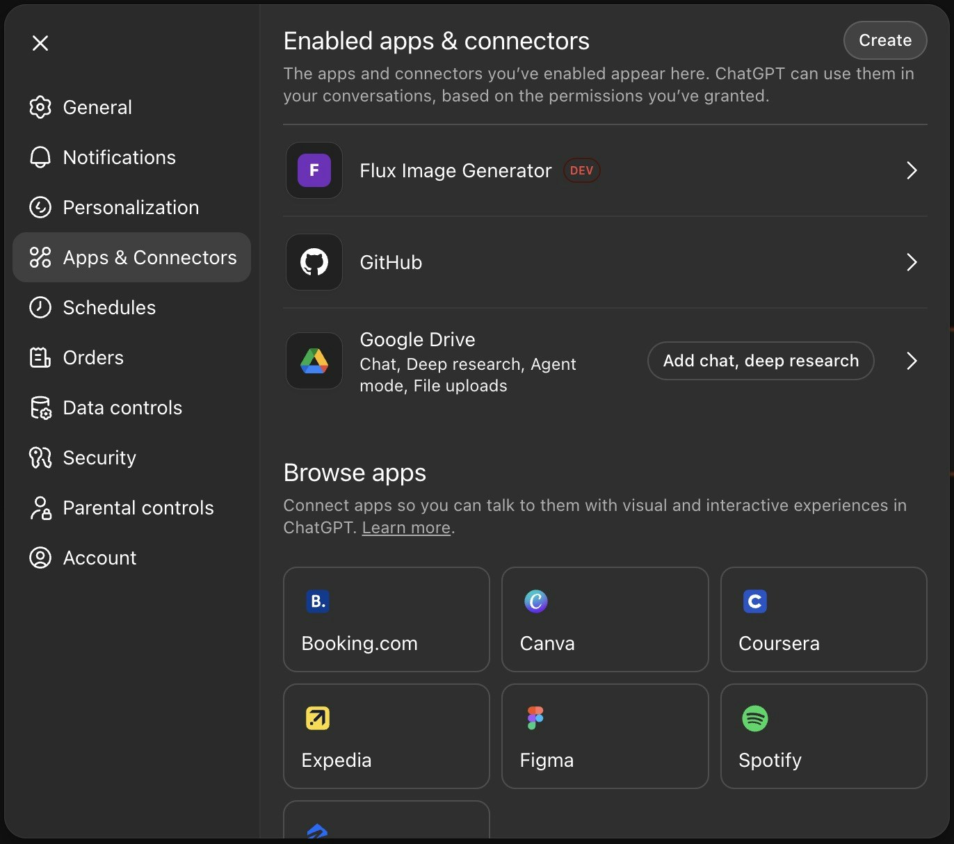 ChatGPT Create Button