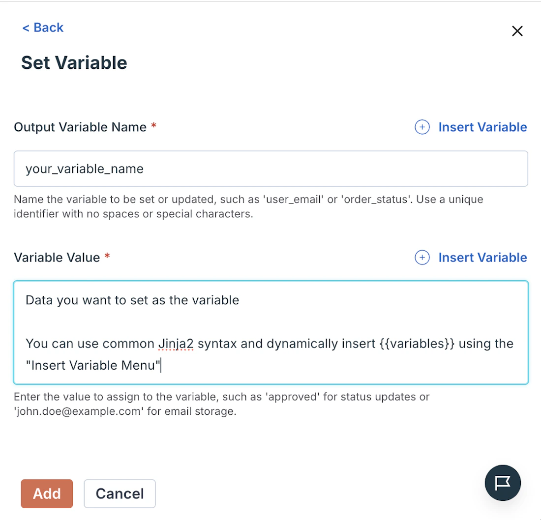 Set Variable - Agent.ai Documentation