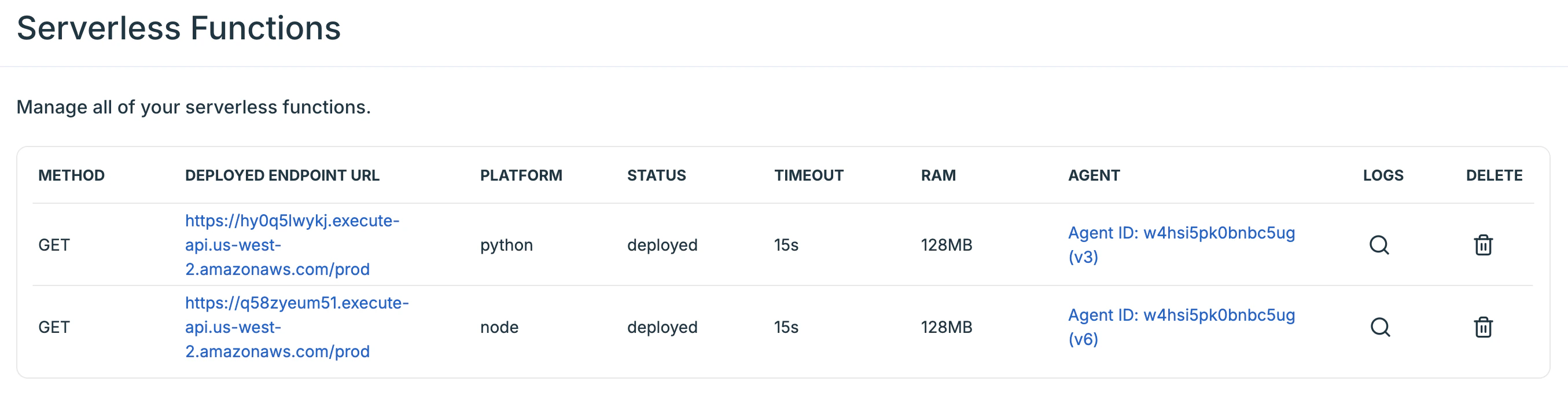 Managing Serverless Functions - Agent.ai Documentation