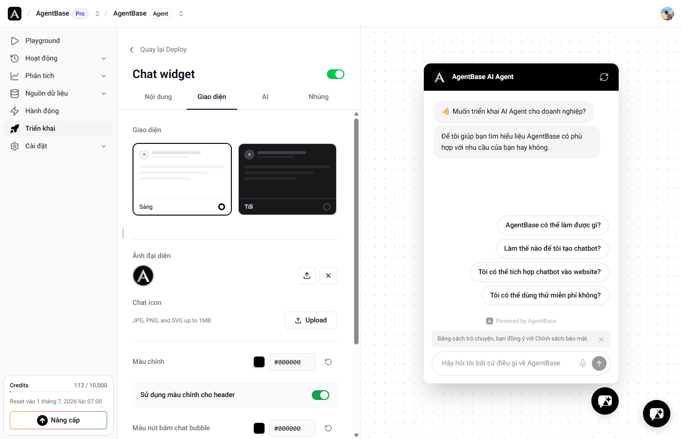 Chat Widget Appearance