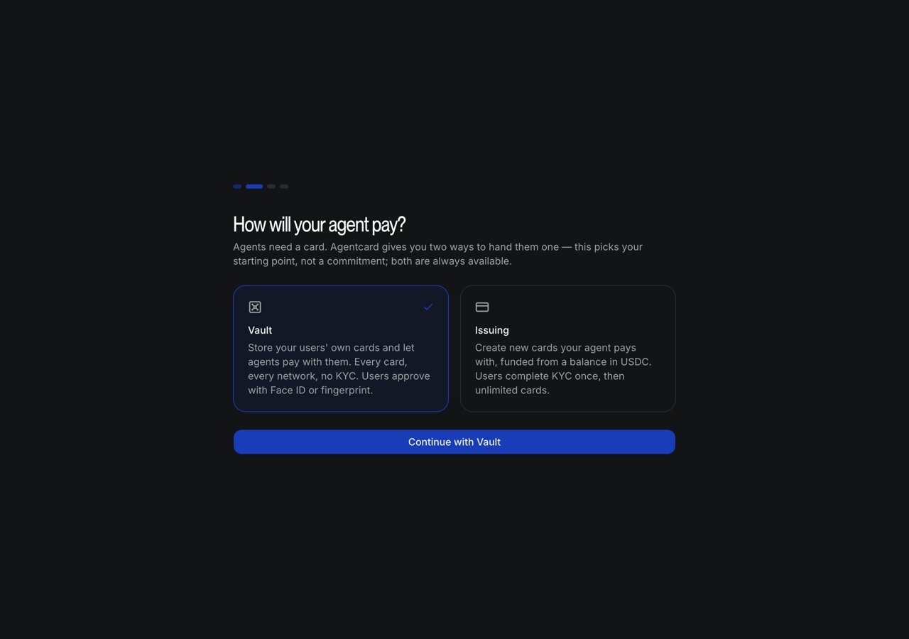 How will your agent pay? Pick Vault
