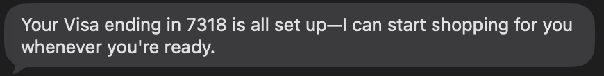 The agent's text after the webhook: nobody typed anything to trigger it