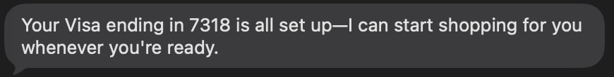 The agent's text after the webhook: nobody typed anything to trigger it