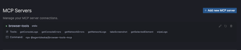 Confirm the tools are registered