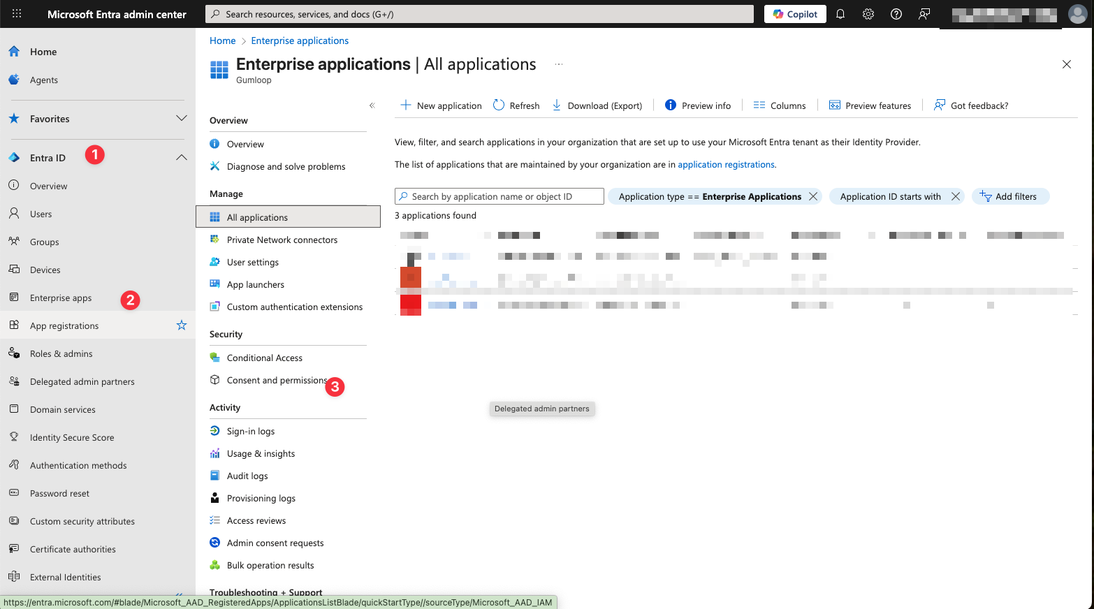 Navigate to Enterprise apps in Microsoft Entra admin center
