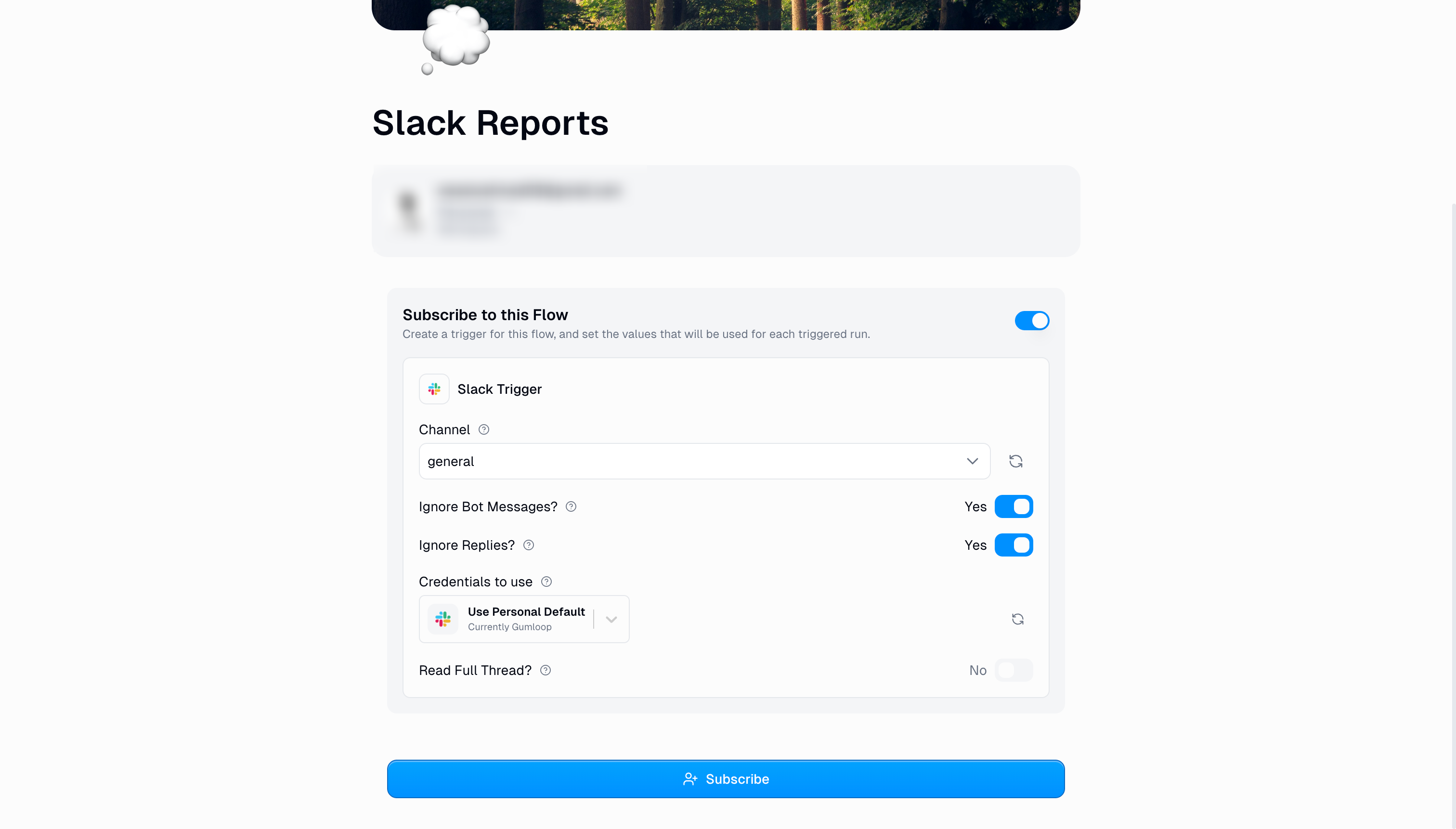 Service trigger configuration options
