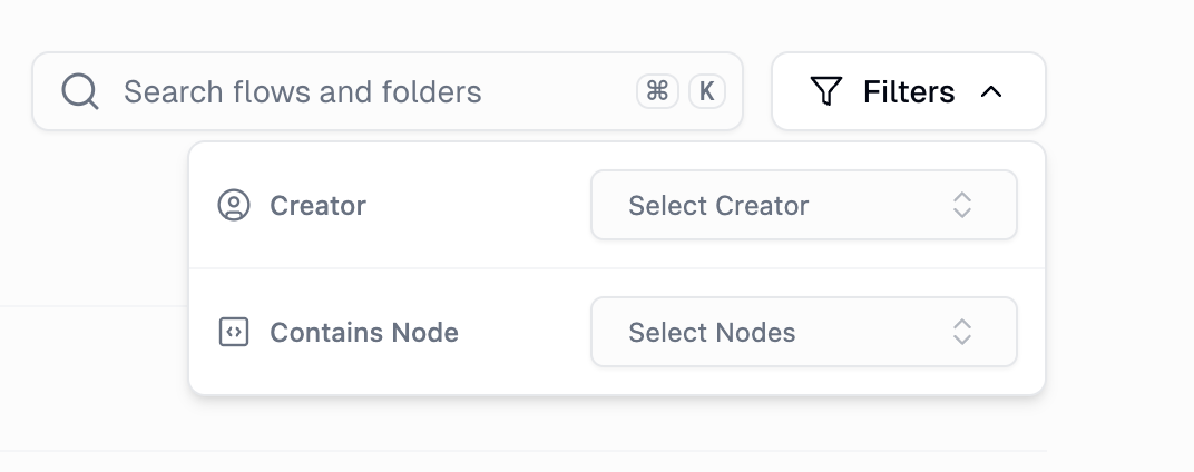 Hub page filtering options