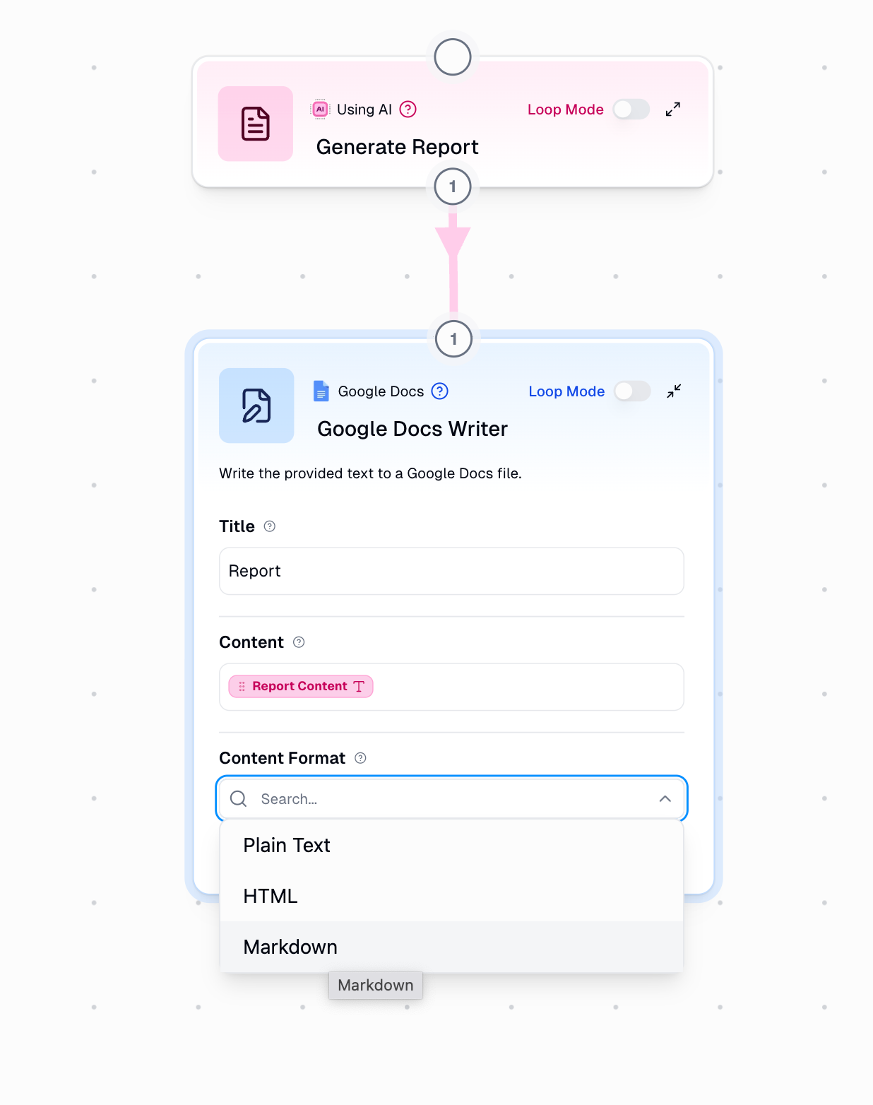 Google Docs Integration Flow