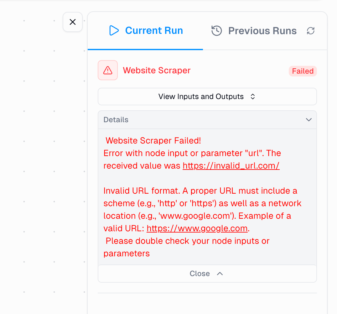 Node status indicators