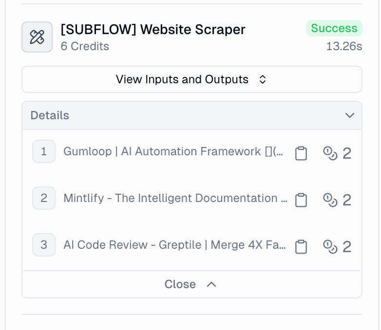 Loop Mode in Run Log