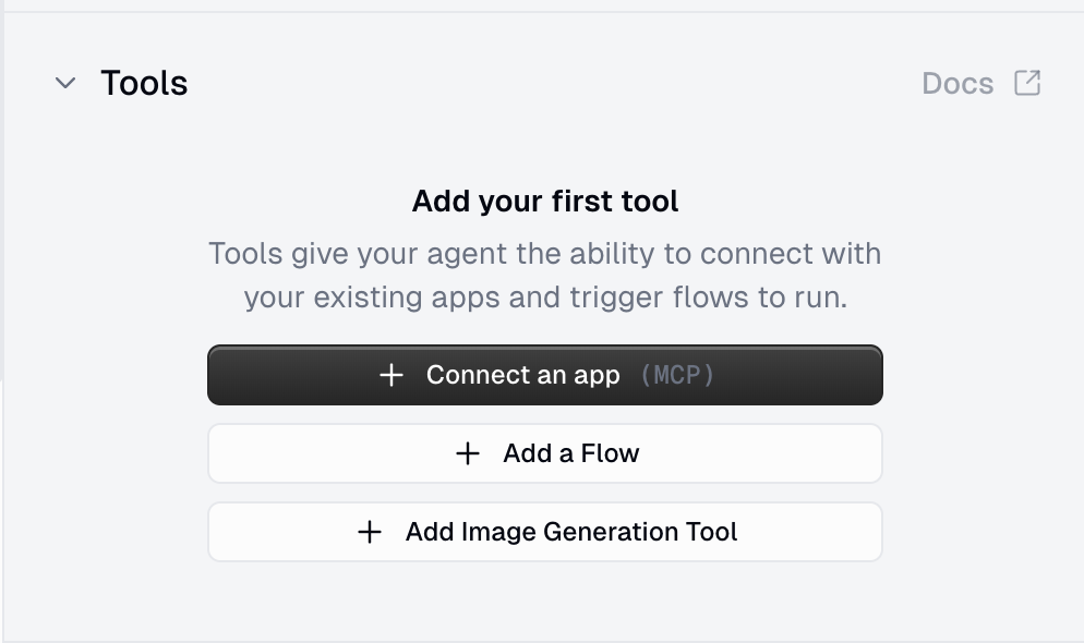 Add Image Generation Tool option in Tools section