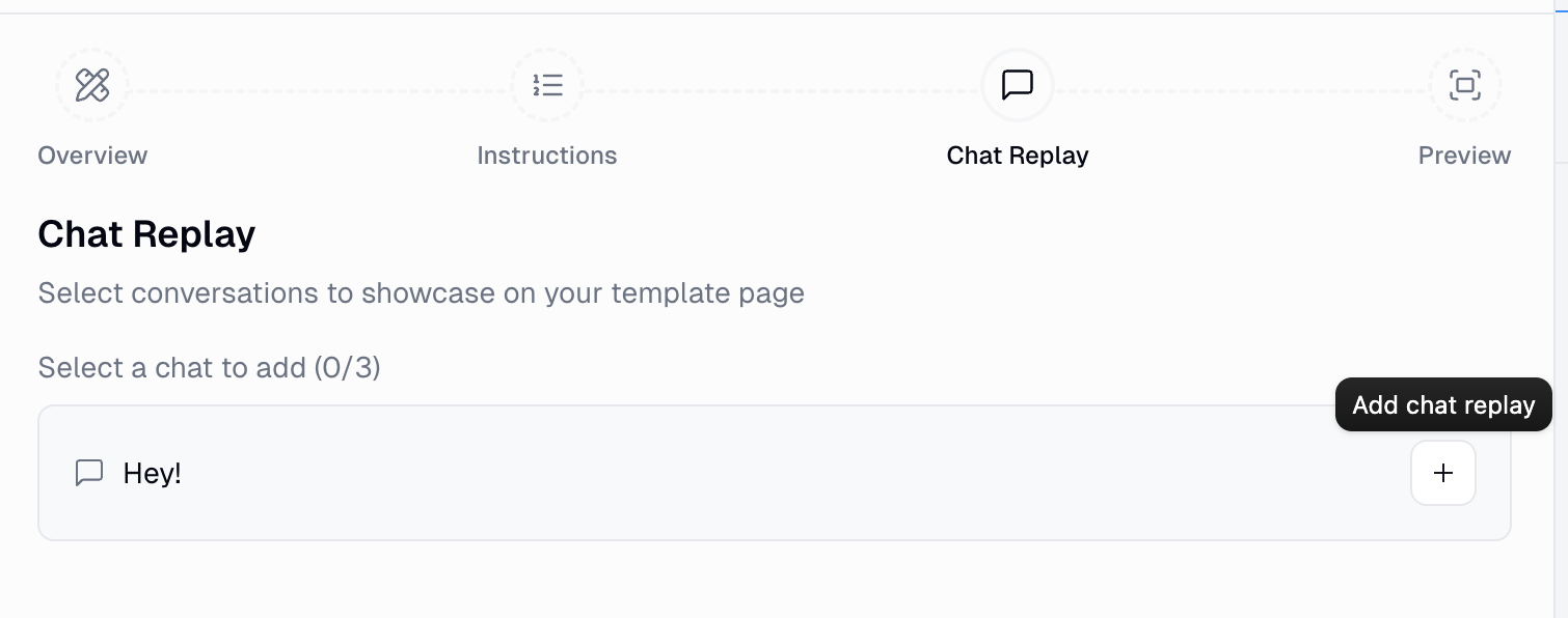 Chat Replay Selection