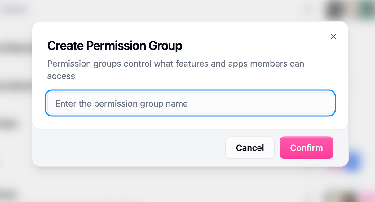 Create New Role Dialog