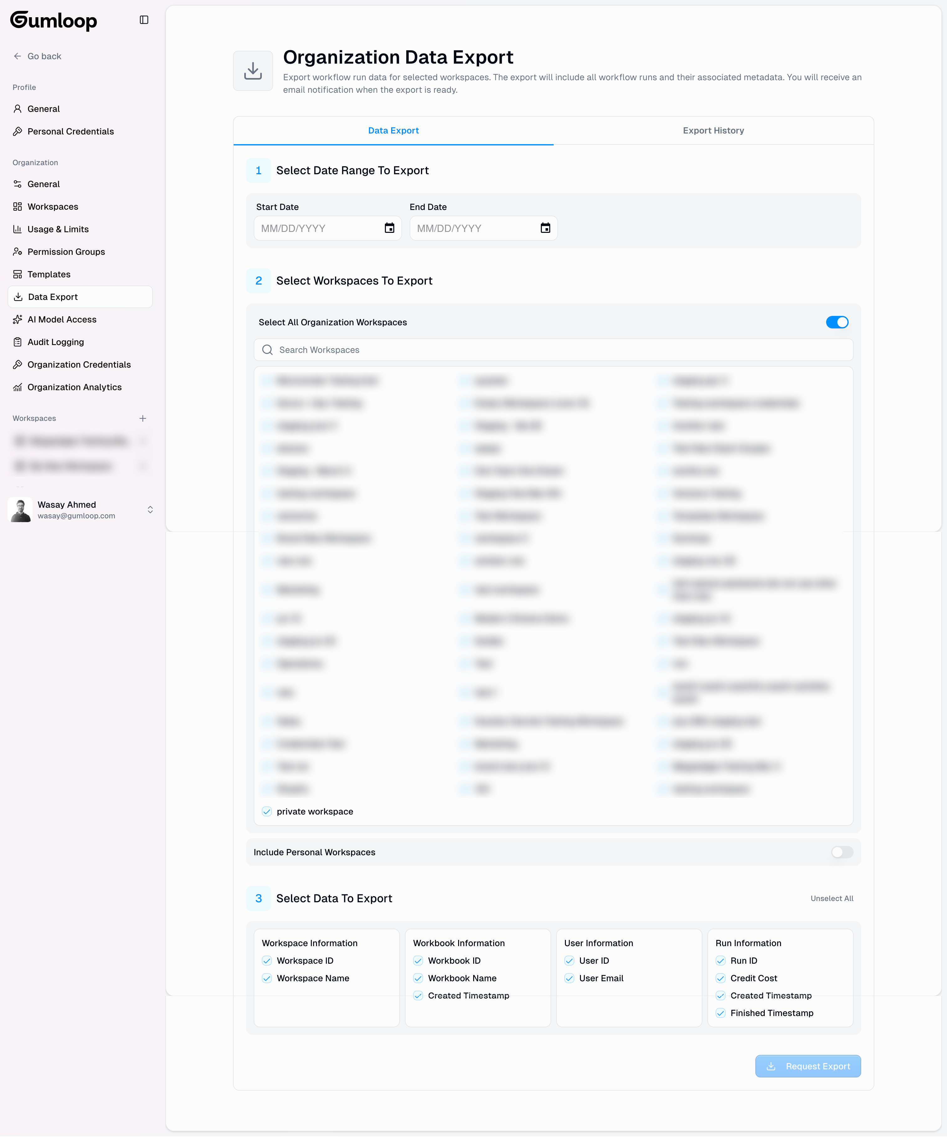 Usage Data Export Overview