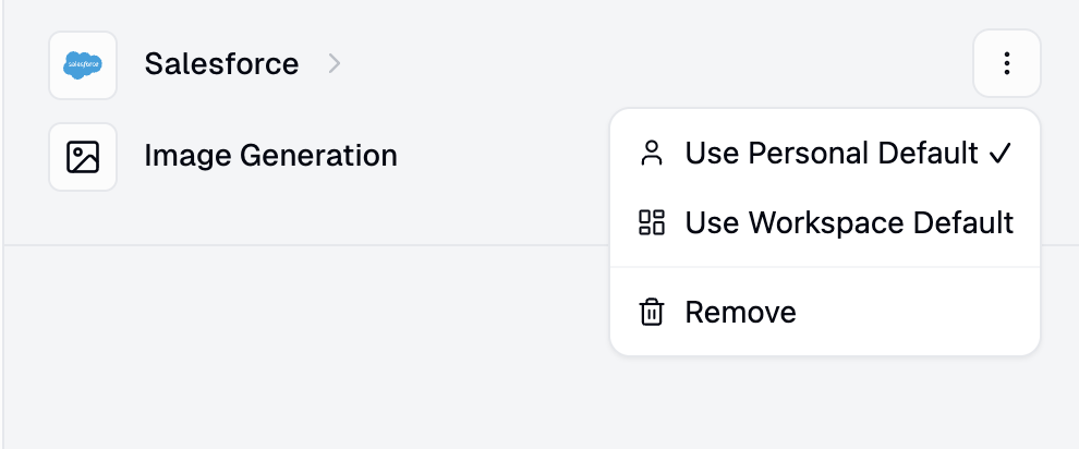 Switch agent to use workspace credentials