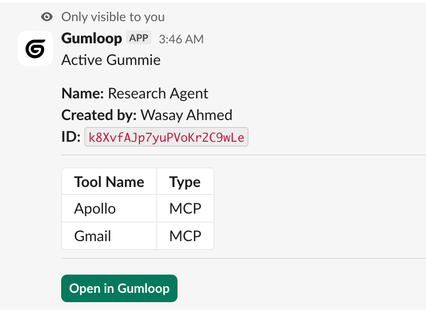 Active Gummie in Slack