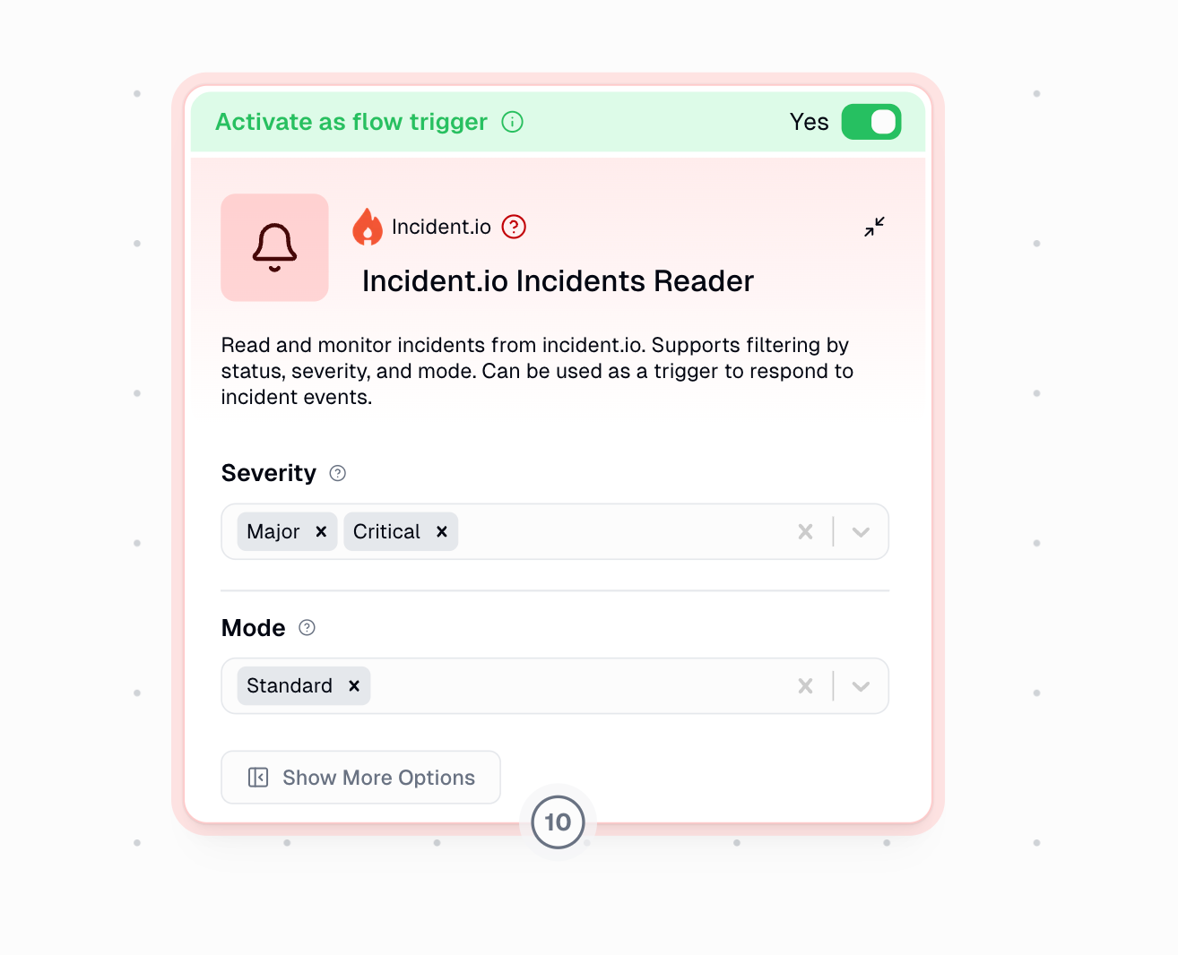 Incident.io trigger configuration