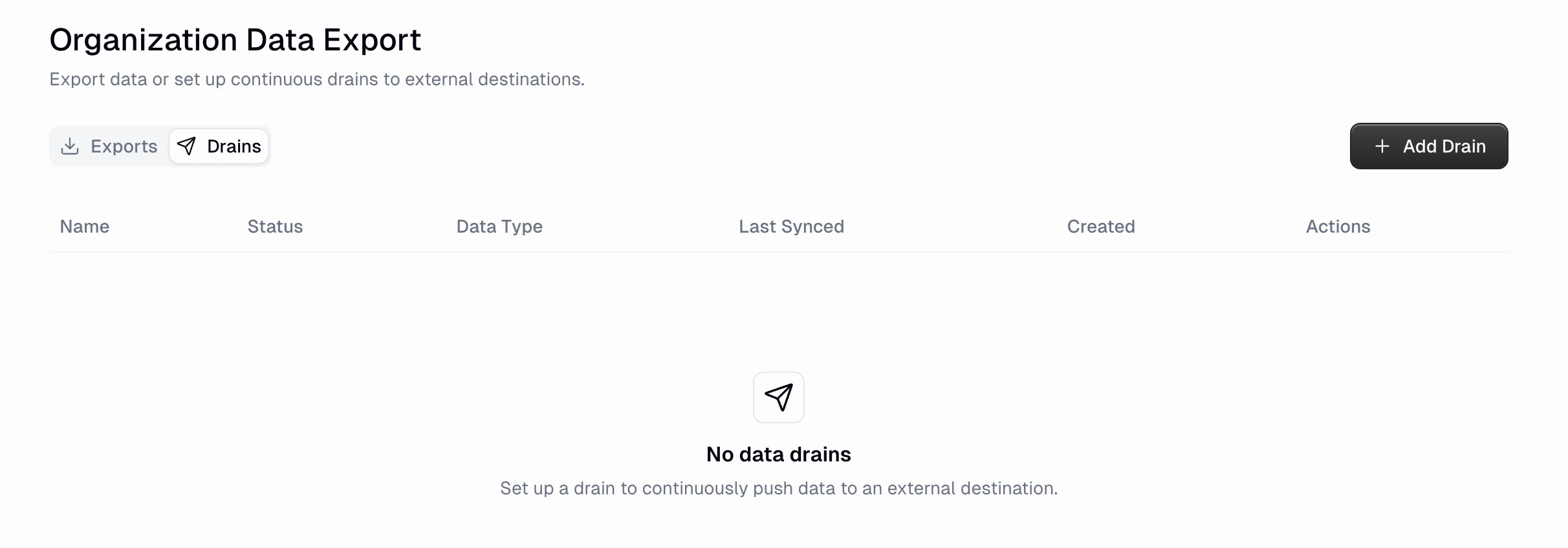 Data Drains Overview