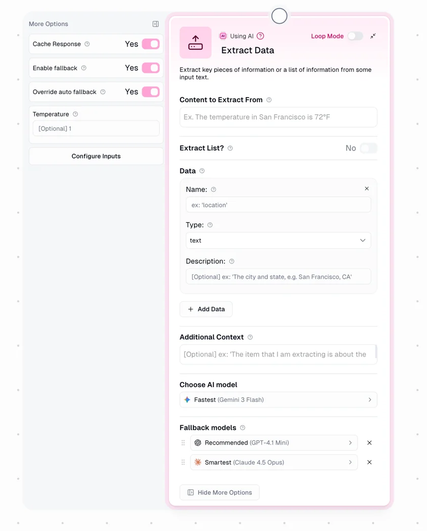 Extract Data - Gumloop