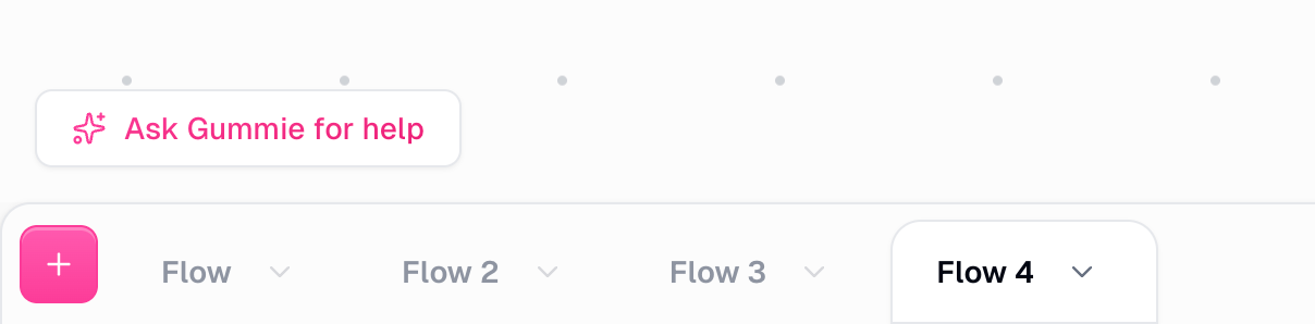 Workbook tabs showing subflows
