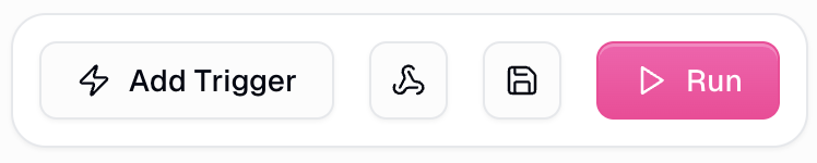 Run button in the flow interface
