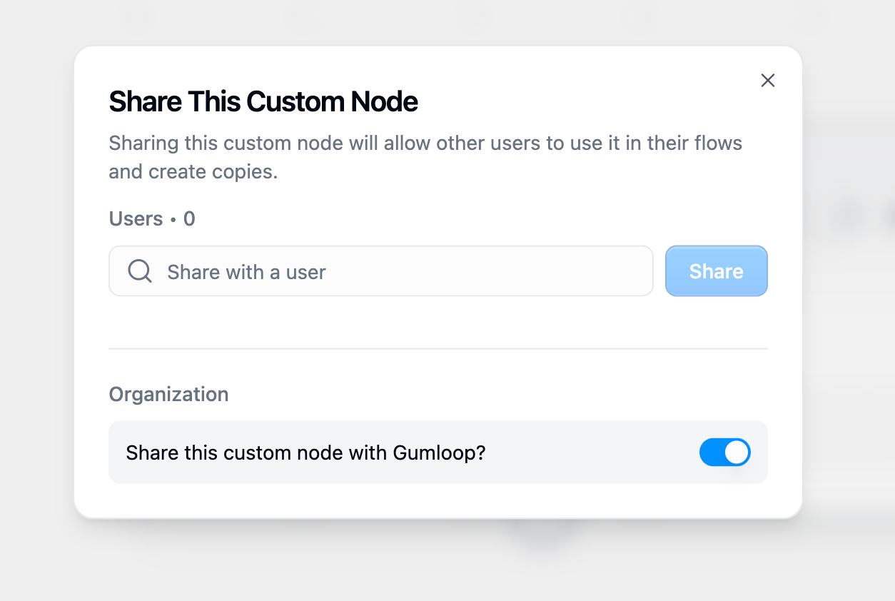 Share modal