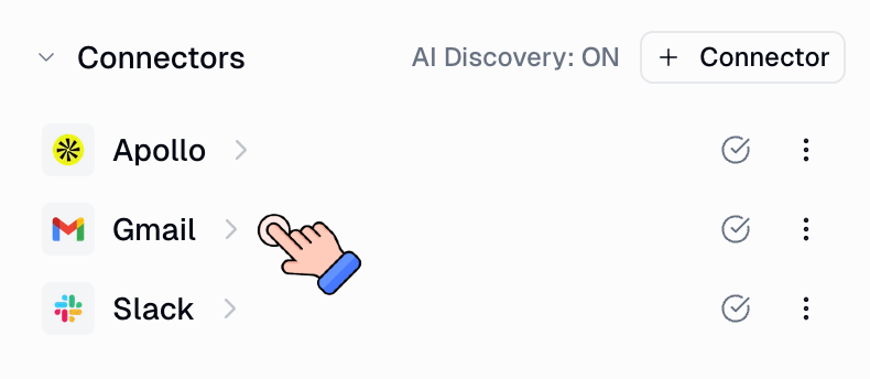 Click to connect the selected integration