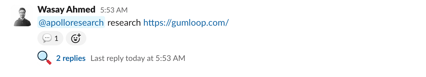 Interaction with Custom Slack App