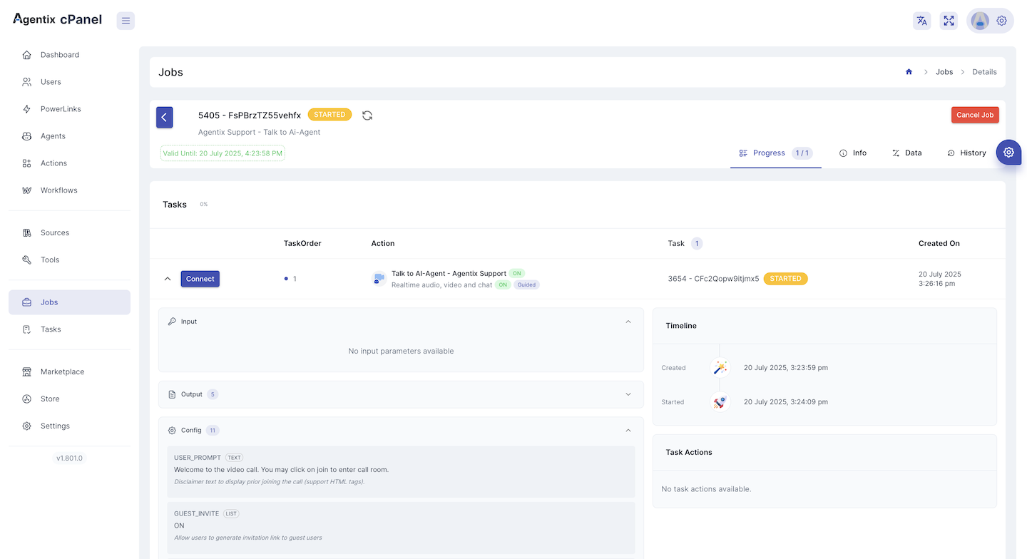 Job Progress Preview