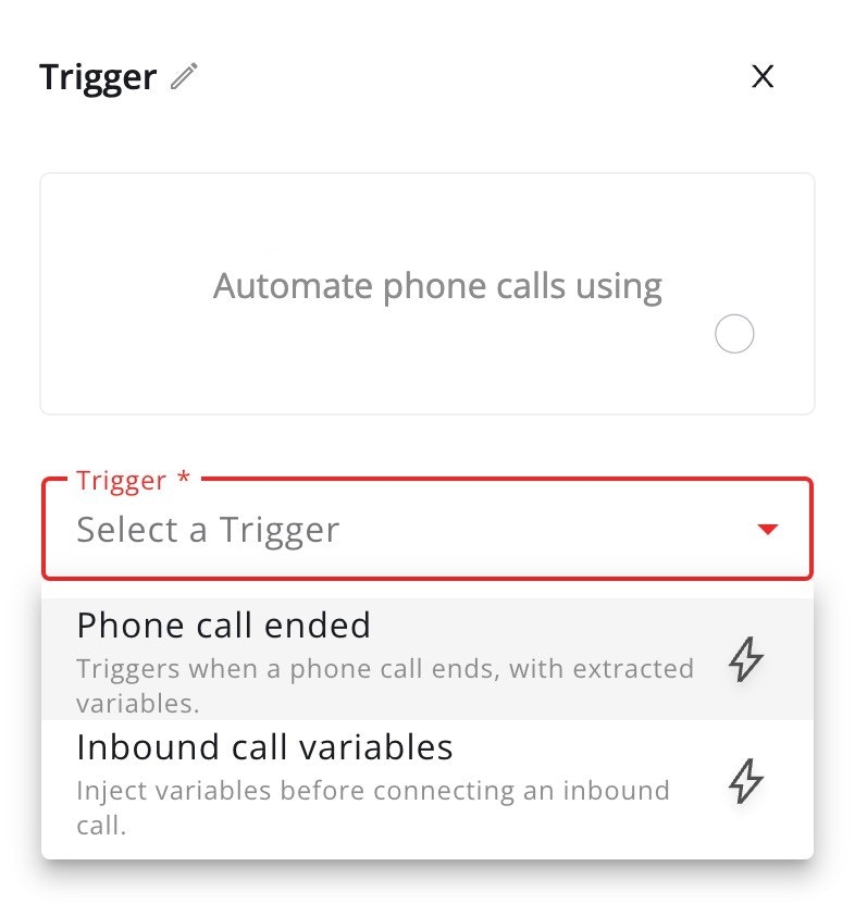 ClickSpeak Call Ended Trigger