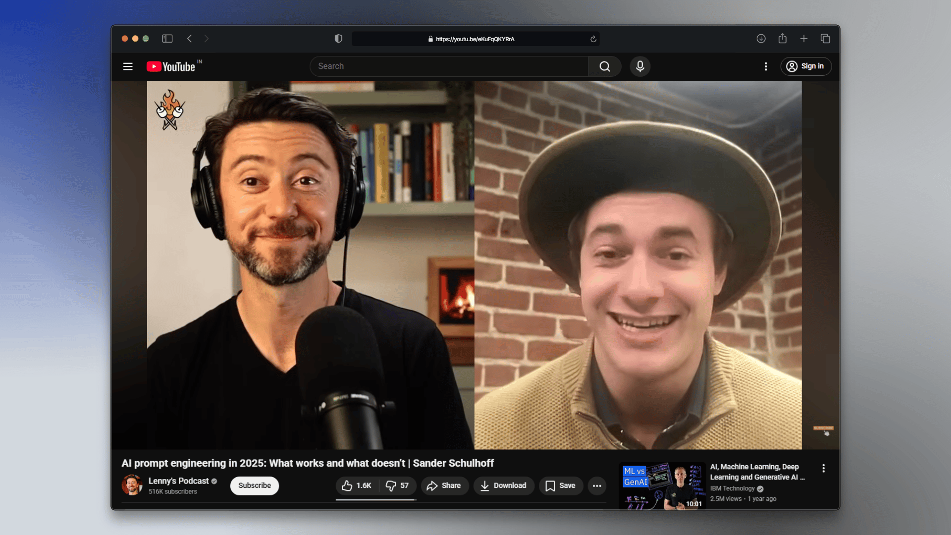 YouTube podcast episodes