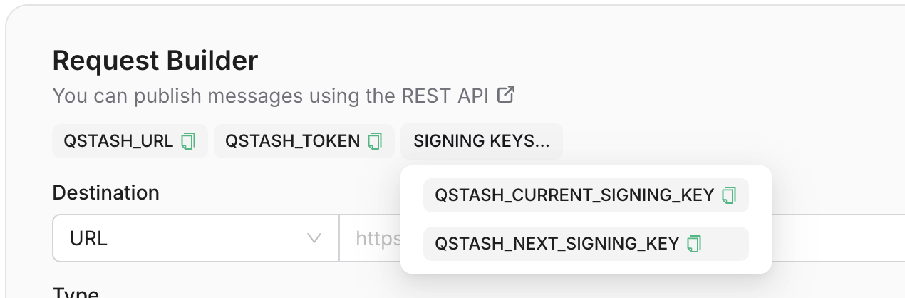 Upstash QStash tokens