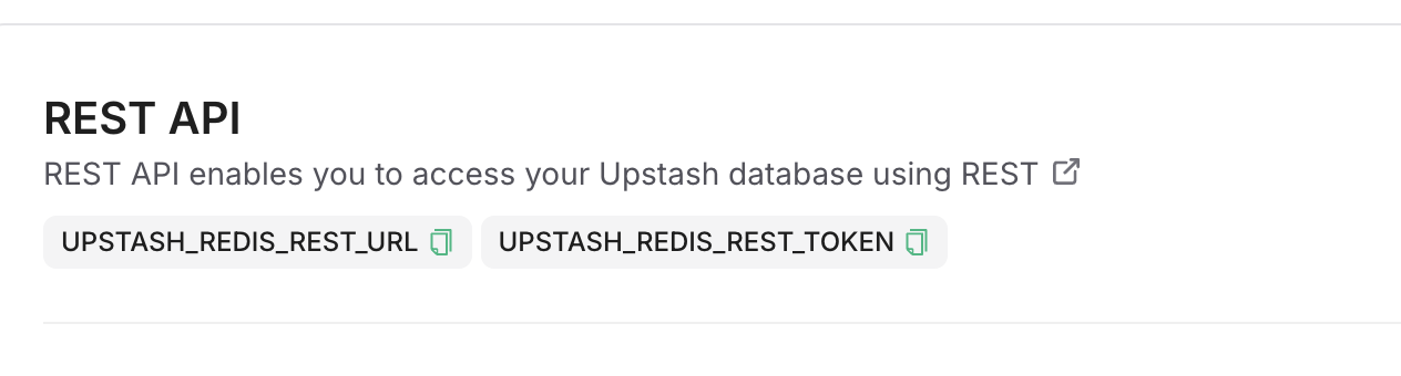 Upstash Redis tokens