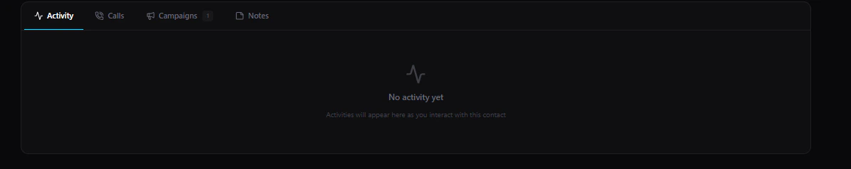 Contact Campaigns View