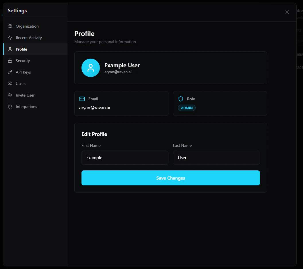 Profile Settings