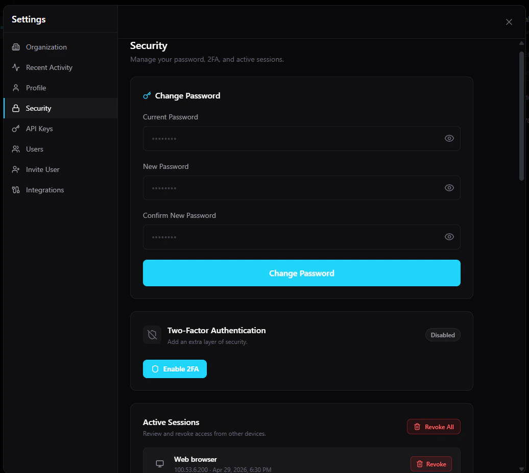 Security Settings