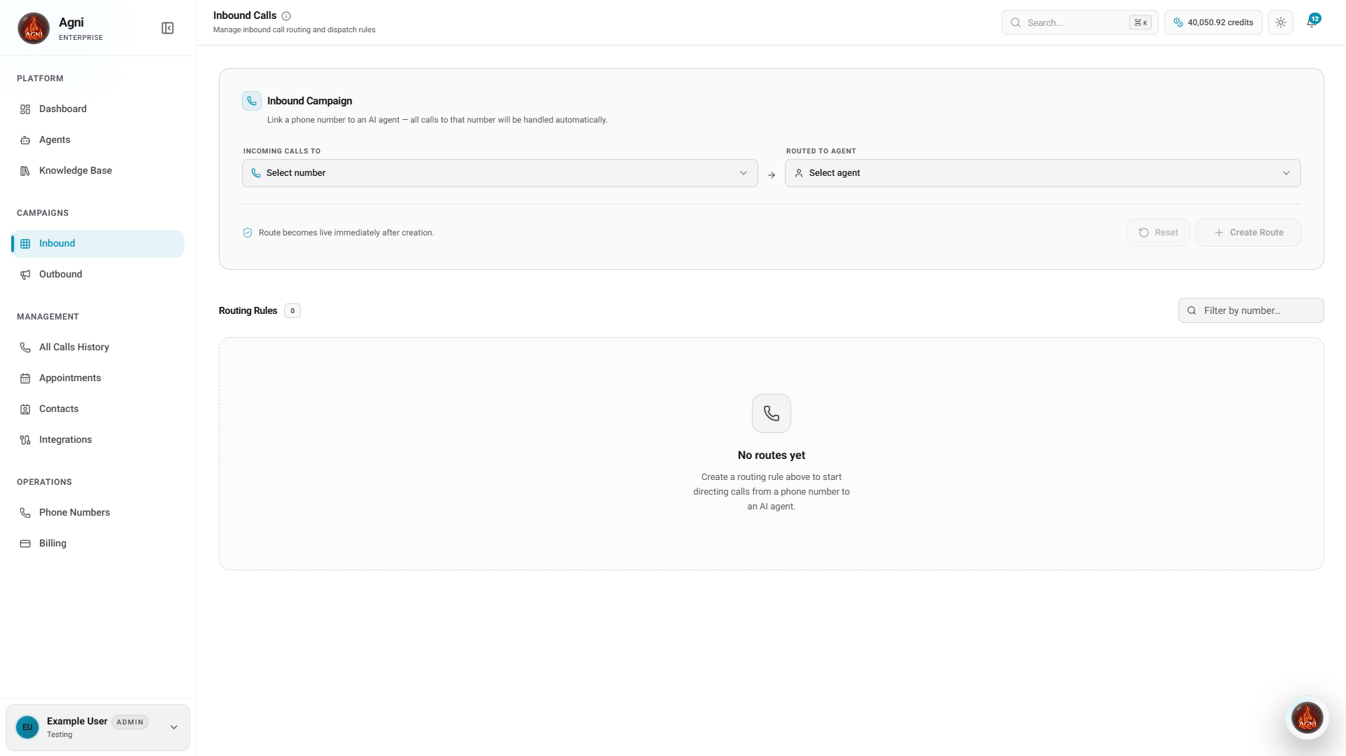 Agni Inbound Calls Dashboard