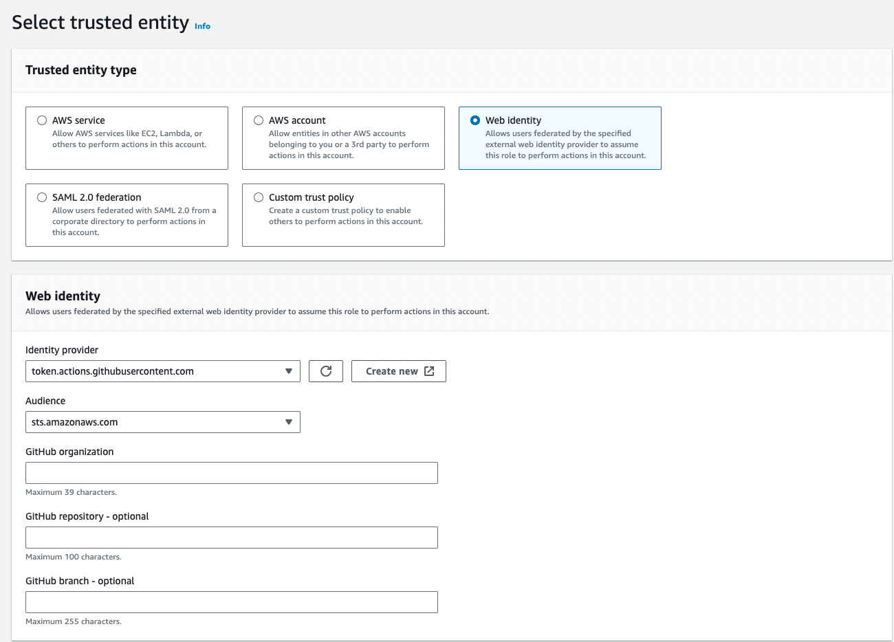 Configure trusted entity
