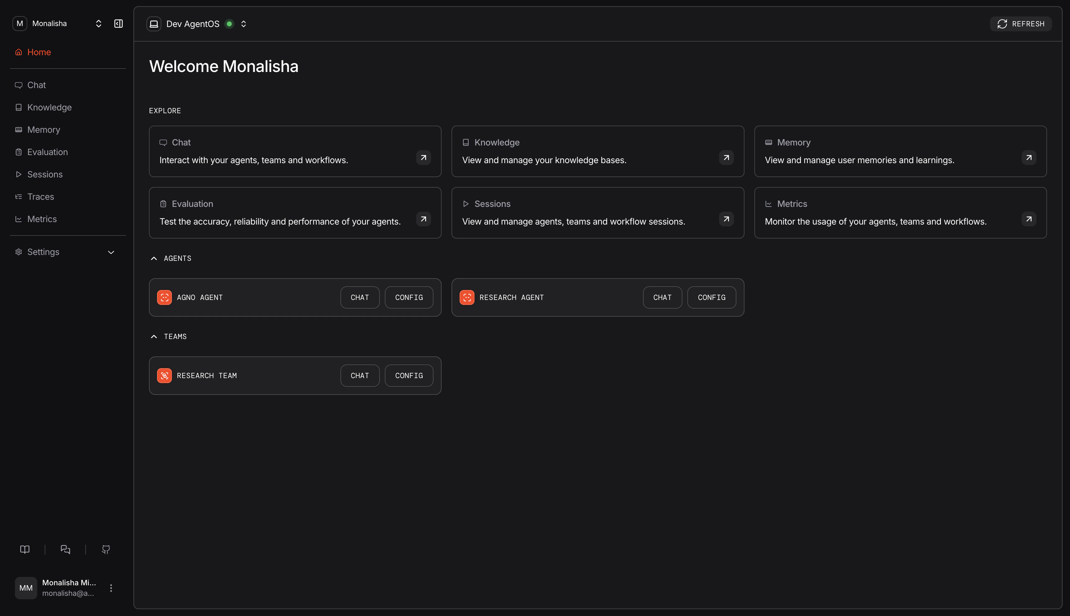 AgentOS Control Plane Dashboard
