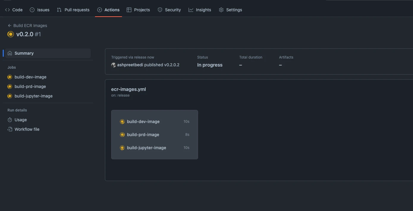 GitHub Actions ECR build workflow