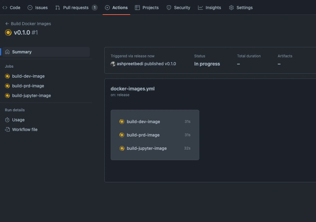 GitHub Actions Docker build workflow