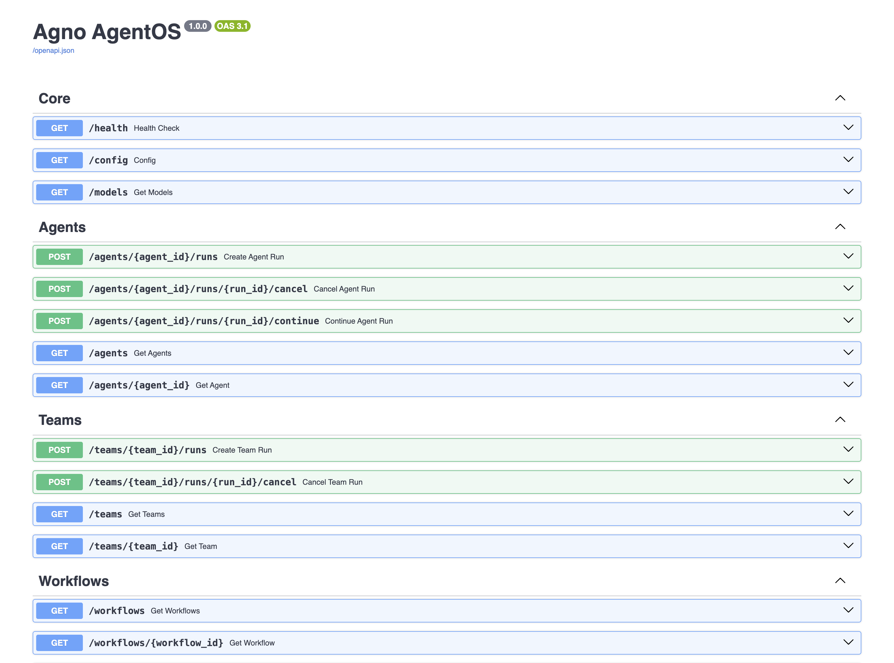 AgentOS FastAPI endpoints