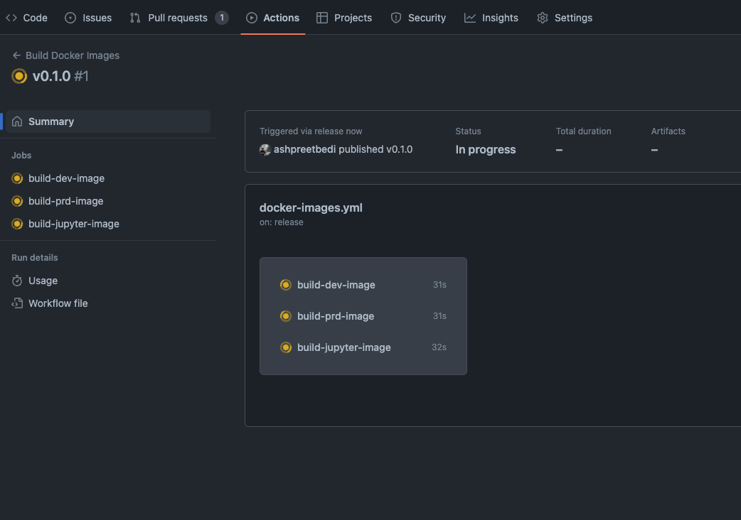 GitHub Actions Docker build workflow