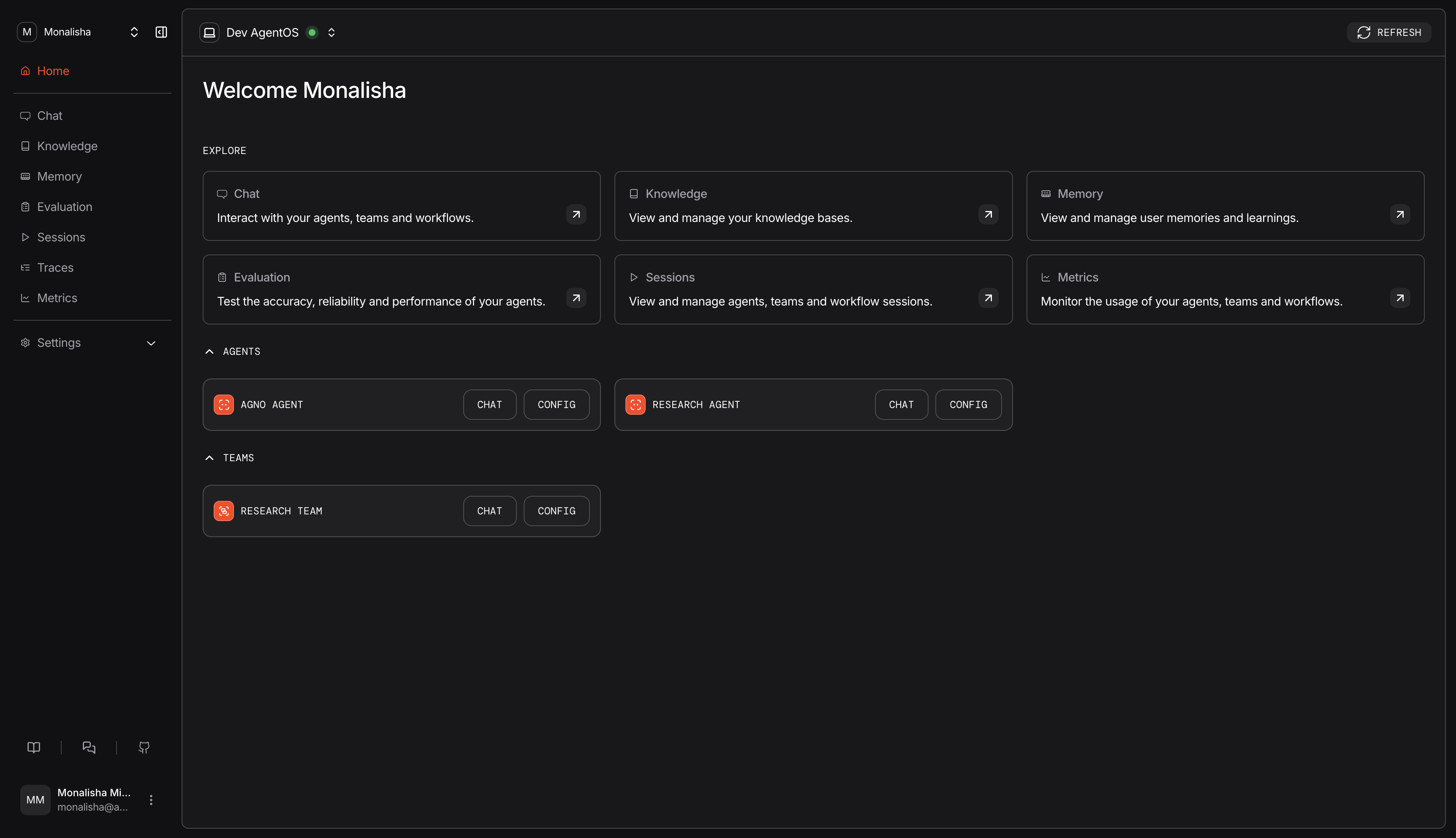 AgentOS Control Plane Dashboard