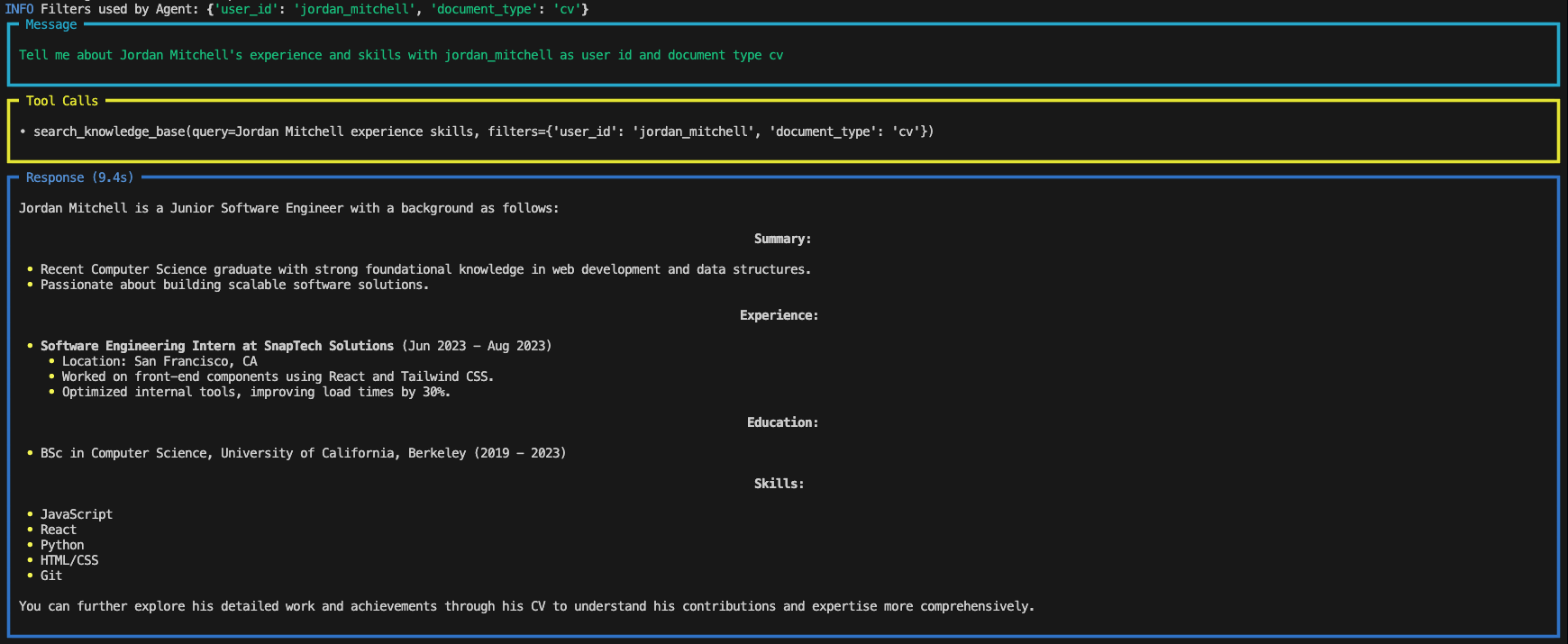 Agentic Filters in Action