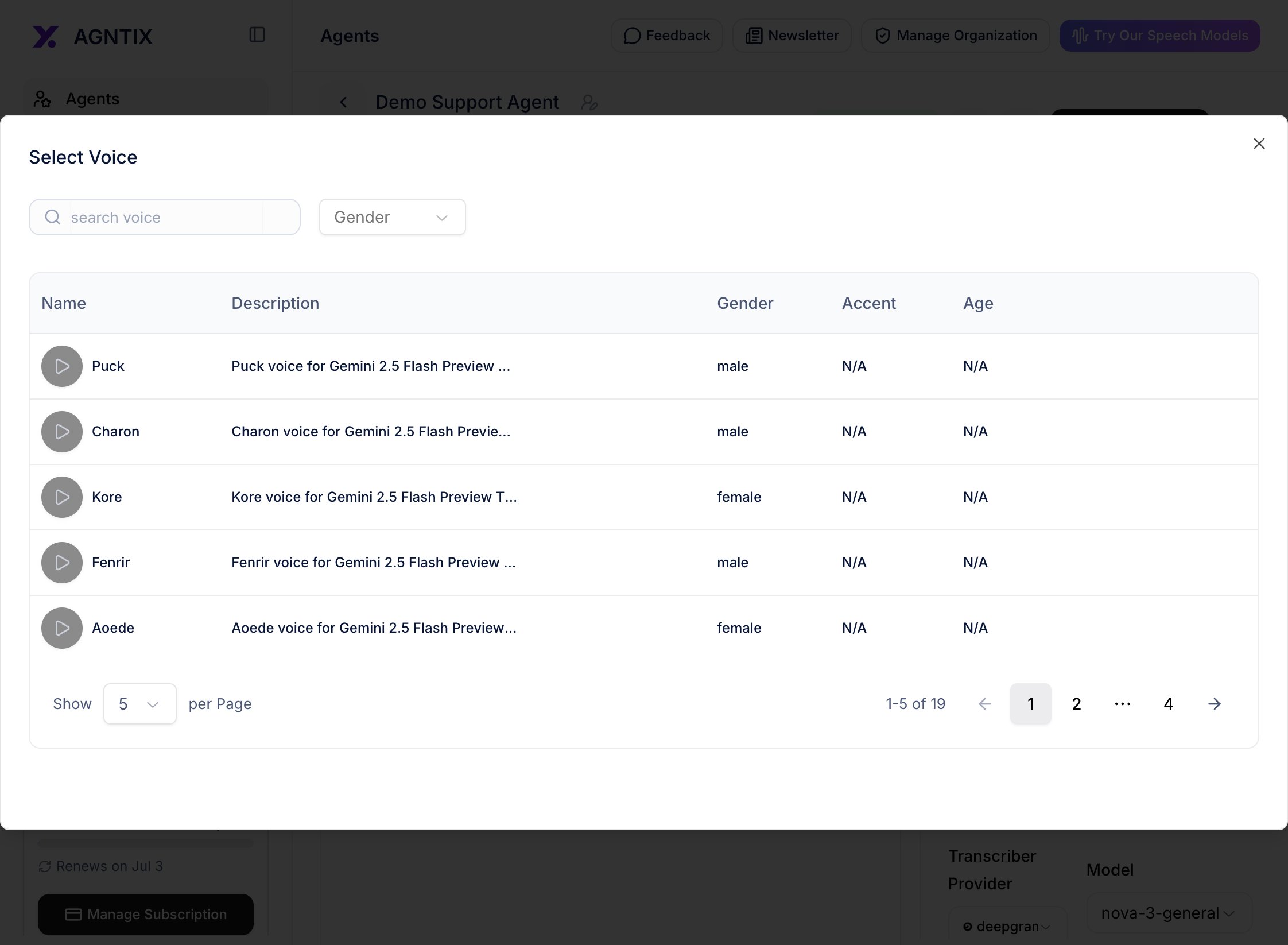 Voice picker