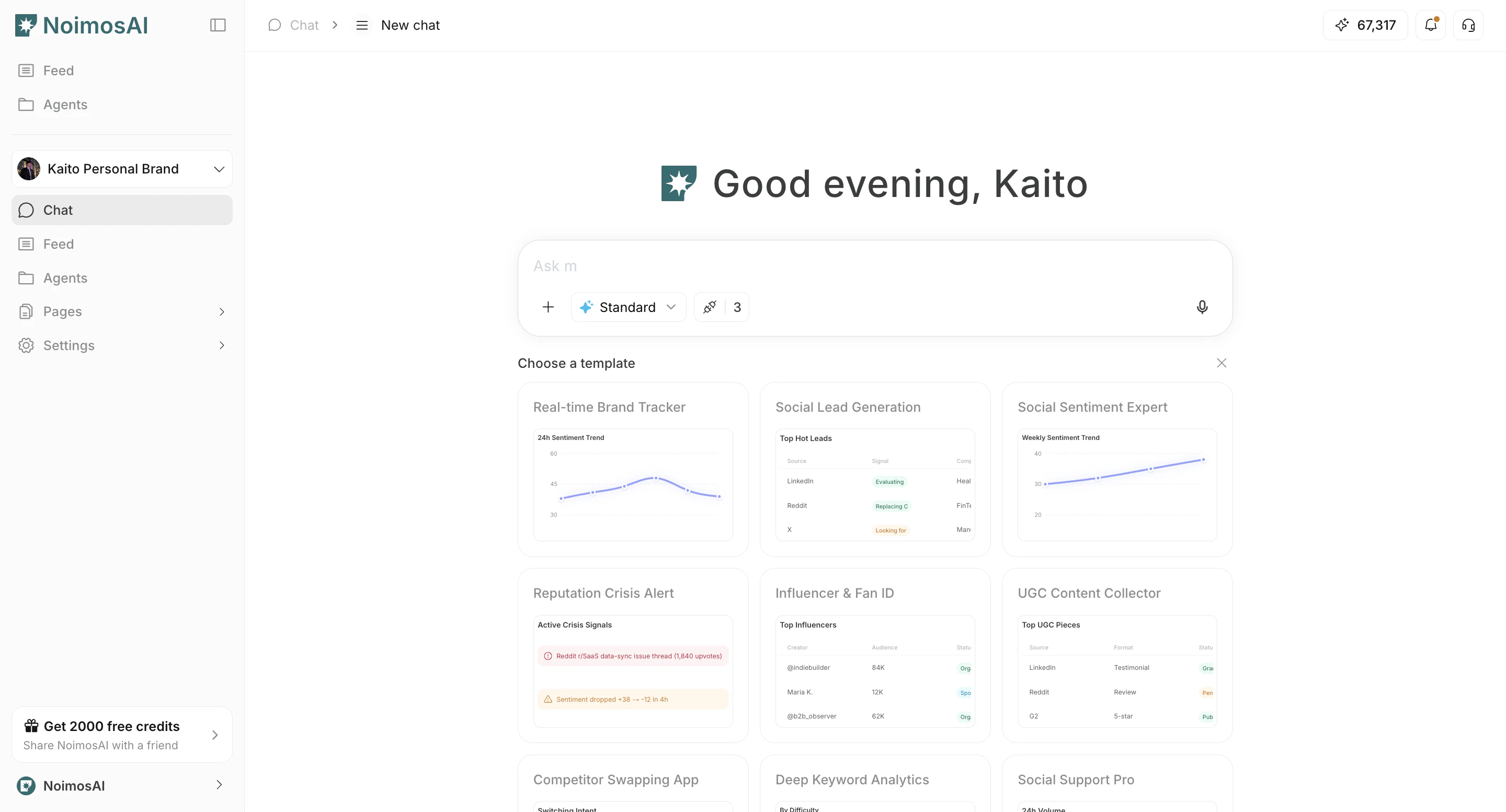 Lista szablonów promptów